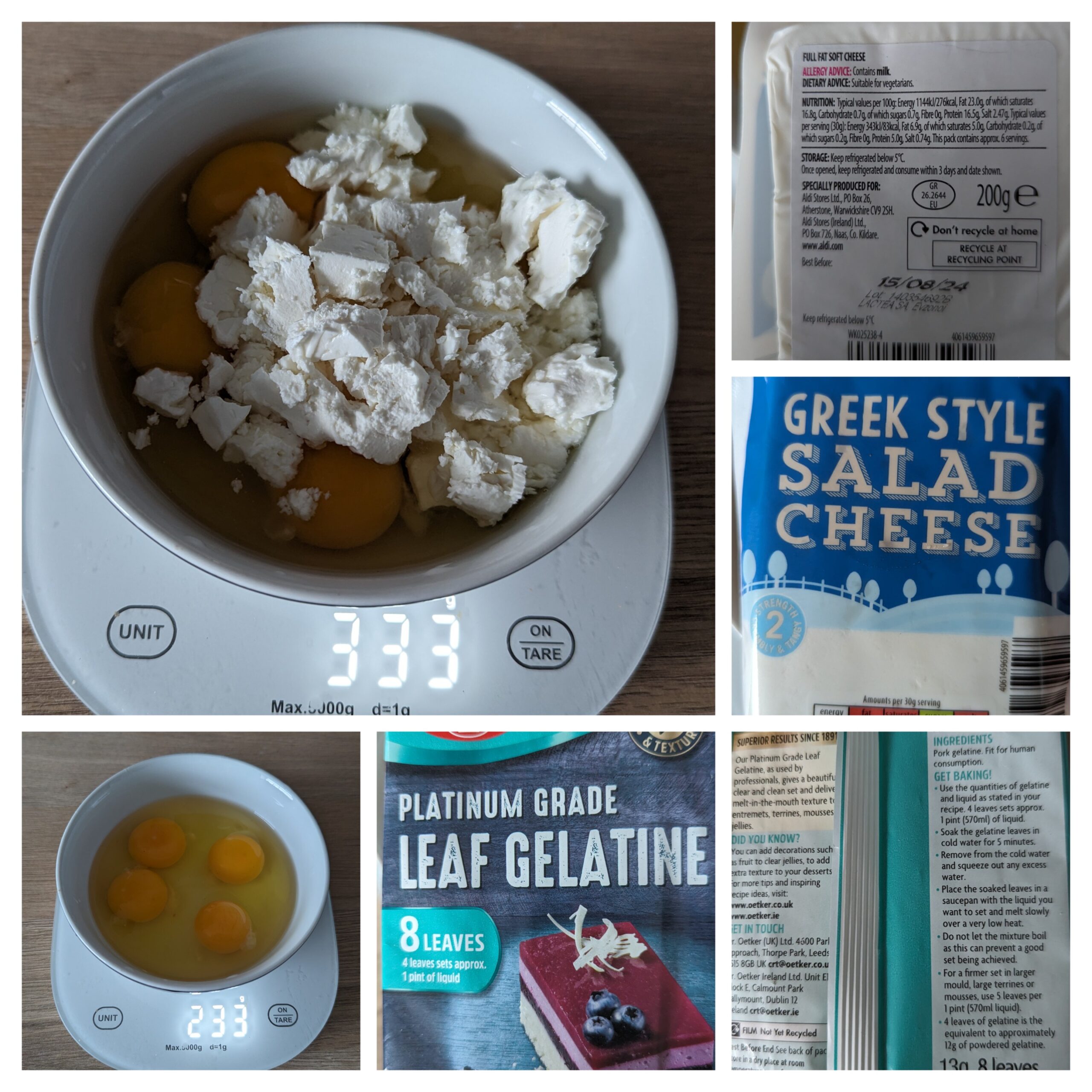 Salted Egg Cake Ingredients