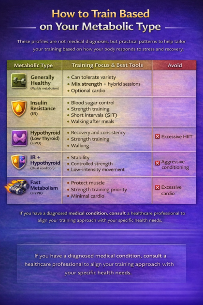 How to train by metabolic type